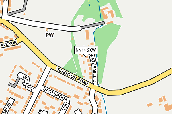 NN14 2XW map - OS OpenMap – Local (Ordnance Survey)