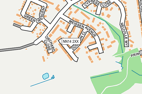 NN14 2XX map - OS OpenMap – Local (Ordnance Survey)