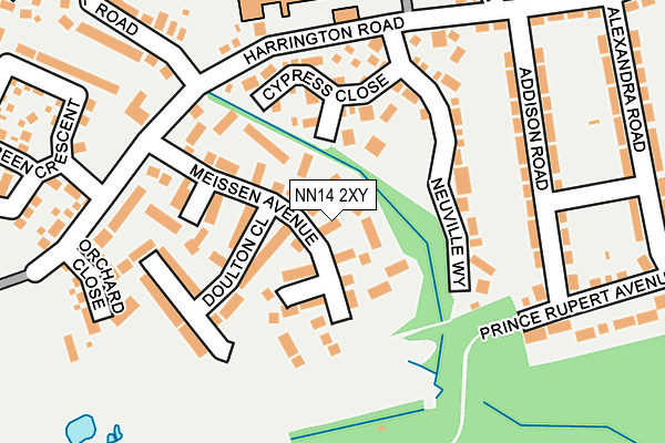 NN14 2XY map - OS OpenMap – Local (Ordnance Survey)