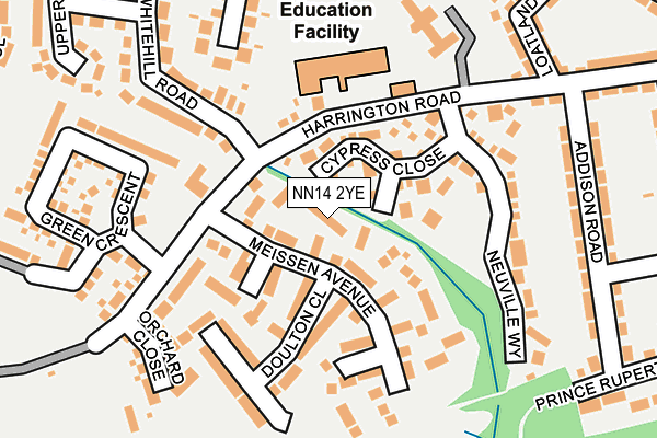 NN14 2YE map - OS OpenMap – Local (Ordnance Survey)
