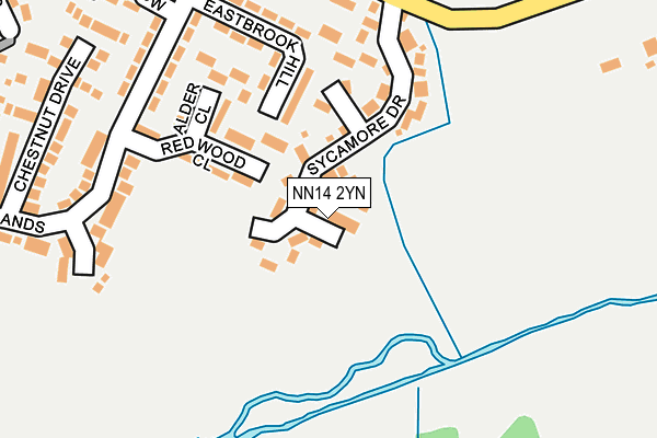 NN14 2YN map - OS OpenMap – Local (Ordnance Survey)