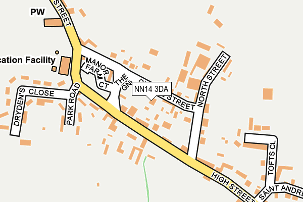 NN14 3DA map - OS OpenMap – Local (Ordnance Survey)