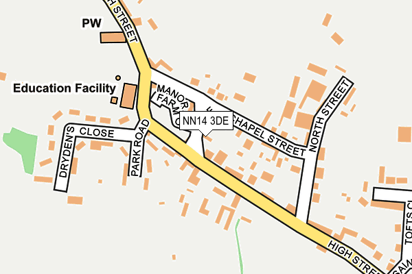 NN14 3DE map - OS OpenMap – Local (Ordnance Survey)