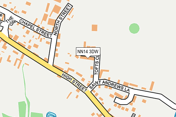 NN14 3DW map - OS OpenMap – Local (Ordnance Survey)