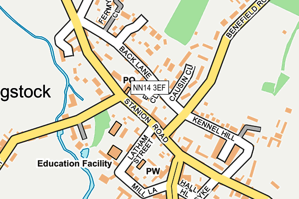 NN14 3EF map - OS OpenMap – Local (Ordnance Survey)