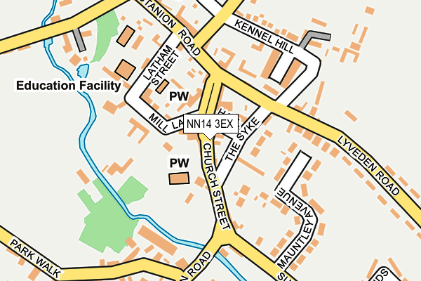 NN14 3EX map - OS OpenMap – Local (Ordnance Survey)