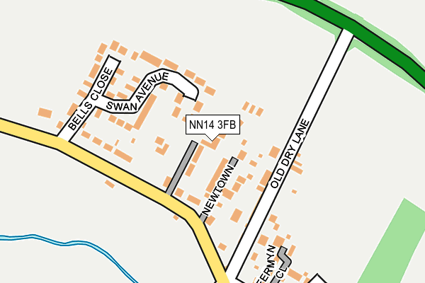 NN14 3FB map - OS OpenMap – Local (Ordnance Survey)
