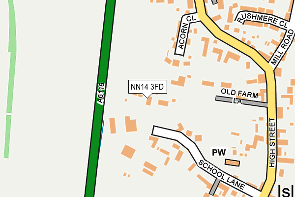 NN14 3FD map - OS OpenMap – Local (Ordnance Survey)