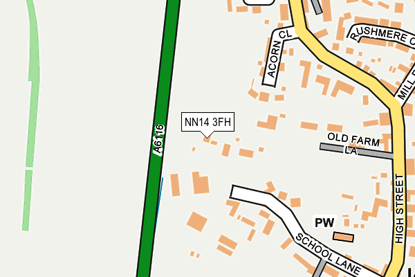 NN14 3FH map - OS OpenMap – Local (Ordnance Survey)