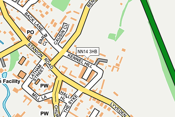 NN14 3HB map - OS OpenMap – Local (Ordnance Survey)