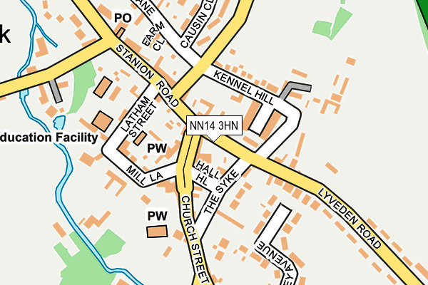 NN14 3HN map - OS OpenMap – Local (Ordnance Survey)