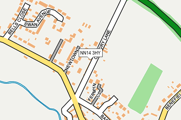 NN14 3HY map - OS OpenMap – Local (Ordnance Survey)
