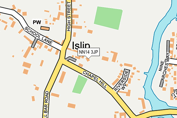 NN14 3JP map - OS OpenMap – Local (Ordnance Survey)