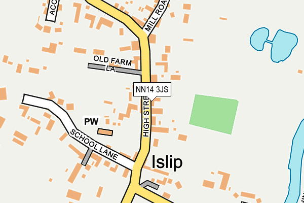 NN14 3JS map - OS OpenMap – Local (Ordnance Survey)