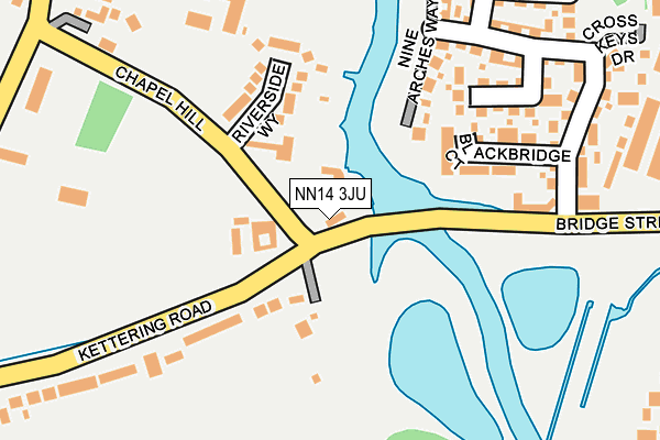 NN14 3JU map - OS OpenMap – Local (Ordnance Survey)