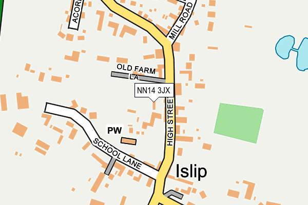 NN14 3JX map - OS OpenMap – Local (Ordnance Survey)
