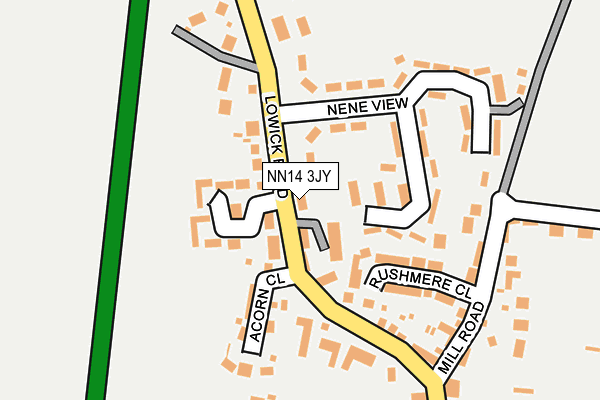 NN14 3JY map - OS OpenMap – Local (Ordnance Survey)