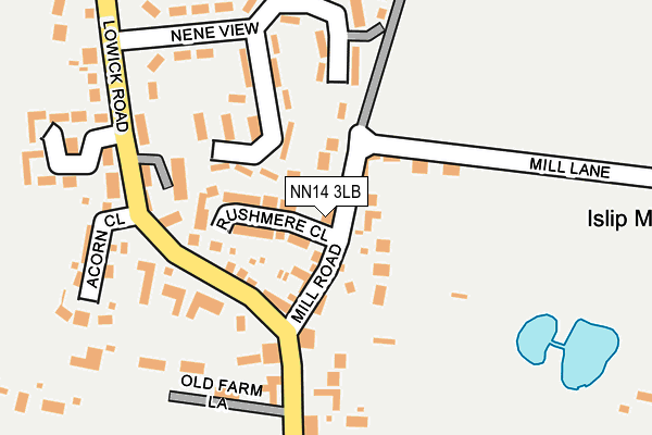 NN14 3LB map - OS OpenMap – Local (Ordnance Survey)