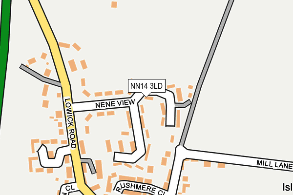 NN14 3LD map - OS OpenMap – Local (Ordnance Survey)