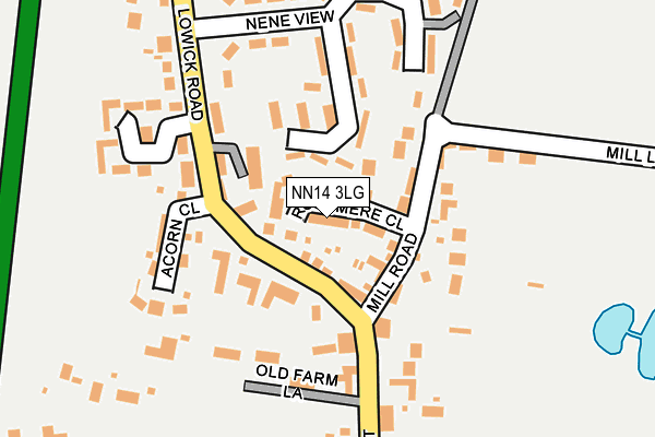 NN14 3LG map - OS OpenMap – Local (Ordnance Survey)