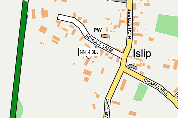 NN14 3LJ map - OS OpenMap – Local (Ordnance Survey)