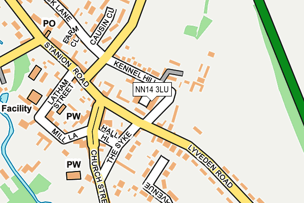 NN14 3LU map - OS OpenMap – Local (Ordnance Survey)