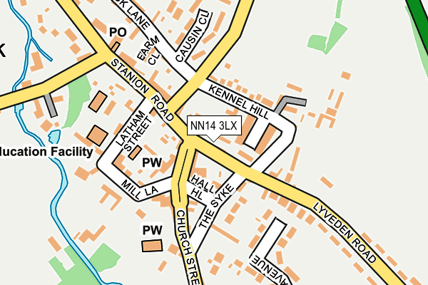 NN14 3LX map - OS OpenMap – Local (Ordnance Survey)