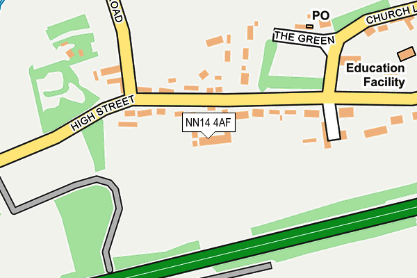 NN14 4AF map - OS OpenMap – Local (Ordnance Survey)