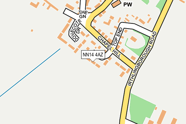 NN14 4AZ map - OS OpenMap – Local (Ordnance Survey)