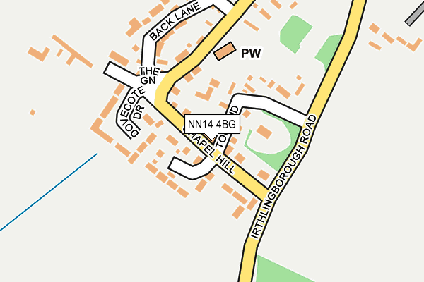 NN14 4BG map - OS OpenMap – Local (Ordnance Survey)