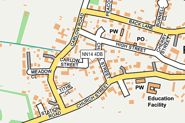 NN14 4DB map - OS OpenMap – Local (Ordnance Survey)