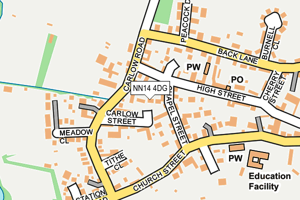 NN14 4DG map - OS OpenMap – Local (Ordnance Survey)