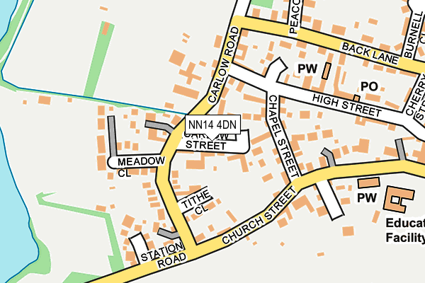 NN14 4DN map - OS OpenMap – Local (Ordnance Survey)