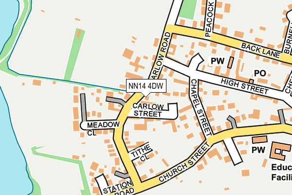 NN14 4DW map - OS OpenMap – Local (Ordnance Survey)