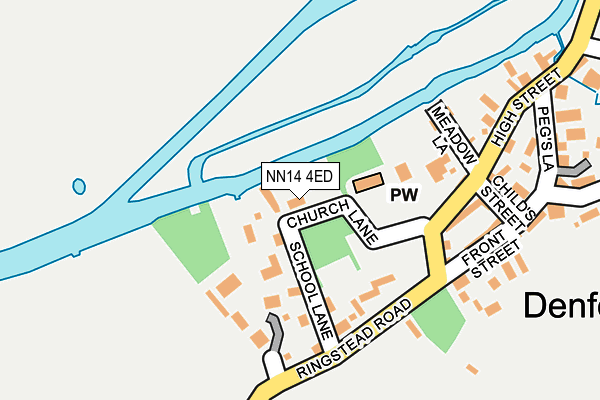 NN14 4ED map - OS OpenMap – Local (Ordnance Survey)