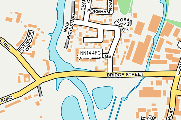 NN14 4FG map - OS OpenMap – Local (Ordnance Survey)