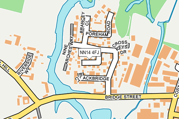 NN14 4FJ map - OS OpenMap – Local (Ordnance Survey)