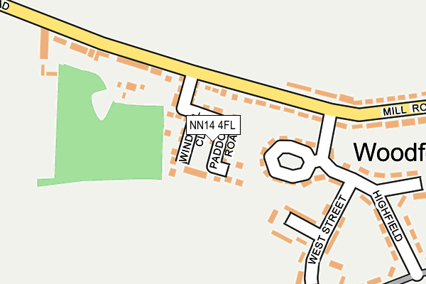 NN14 4FL map - OS OpenMap – Local (Ordnance Survey)