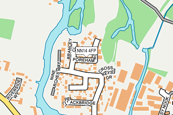 NN14 4FP map - OS OpenMap – Local (Ordnance Survey)