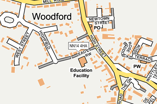 NN14 4HA map - OS OpenMap – Local (Ordnance Survey)