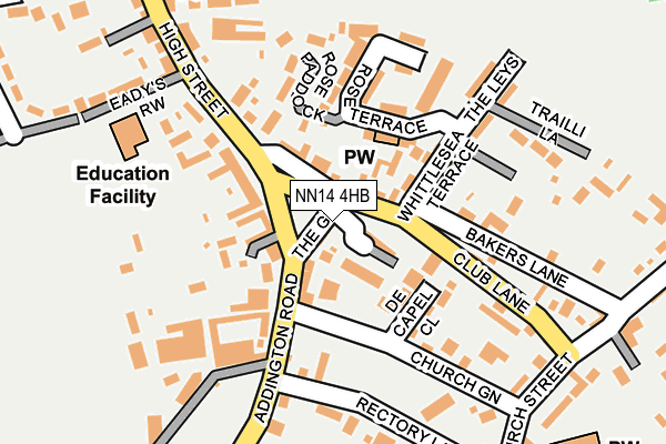 NN14 4HB map - OS OpenMap – Local (Ordnance Survey)