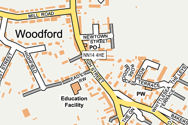 Map of COTTESBROOKE ESTATES LIMITED at local scale