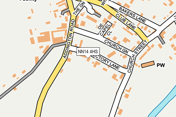 NN14 4HS map - OS OpenMap – Local (Ordnance Survey)