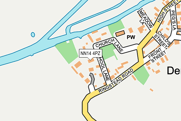 NN14 4PZ map - OS OpenMap – Local (Ordnance Survey)