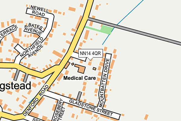 NN14 4QR map - OS OpenMap – Local (Ordnance Survey)