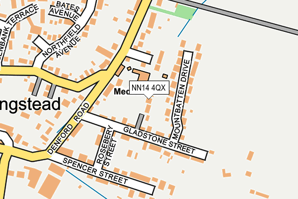NN14 4QX map - OS OpenMap – Local (Ordnance Survey)