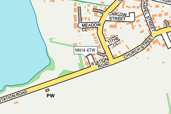 NN14 4TW map - OS OpenMap – Local (Ordnance Survey)