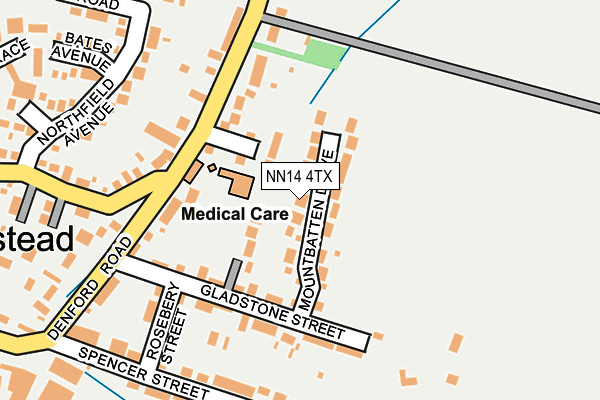 NN14 4TX map - OS OpenMap – Local (Ordnance Survey)