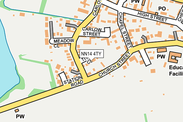NN14 4TY map - OS OpenMap – Local (Ordnance Survey)