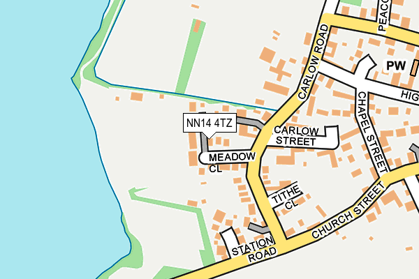 NN14 4TZ map - OS OpenMap – Local (Ordnance Survey)